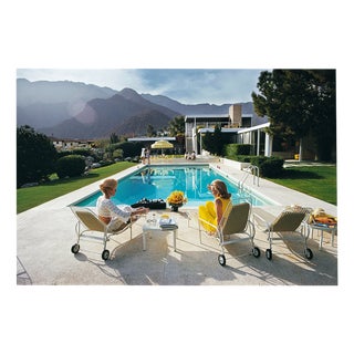 Slim Aarons, Poolside Pairs, Limited Edition Estate Stamped Photographic Print, 1980s For Sale
