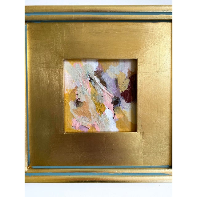 Wood "Golden Hour" Set of 3 Framed Mini Paintings by Jessalin Beutler For Sale - Image 7 of 10