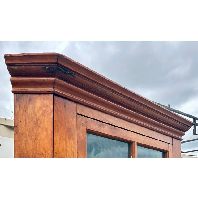 American Pine Glazed Corner Cupboard For Sale - Image 12 of 18