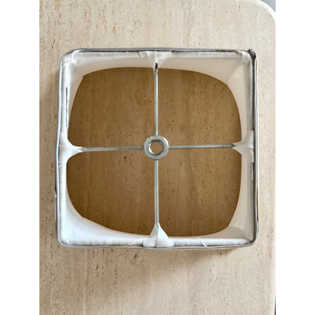 Stiffel 1960s Silk Tapered Sloped Square Transitional Traditional Lamp Shade For Sale - Image 15 of 18