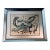 Mid 20th Century Italian Mirrored Frame With an Abstract Design on Textured Paper For Sale