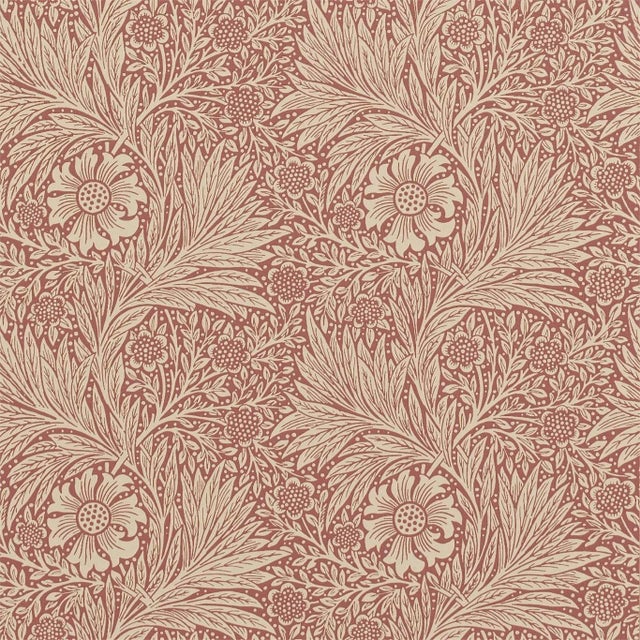 Morris & Co Marigold Wallpaper in Brick For Sale