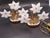 Metal Set of 2 Murano Style Table Light White Flowers, 1970s For Sale - Image 7 of 11