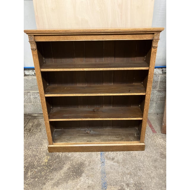 English Victorian Oak Bookcase, 1890s For Sale - Image 6 of 6