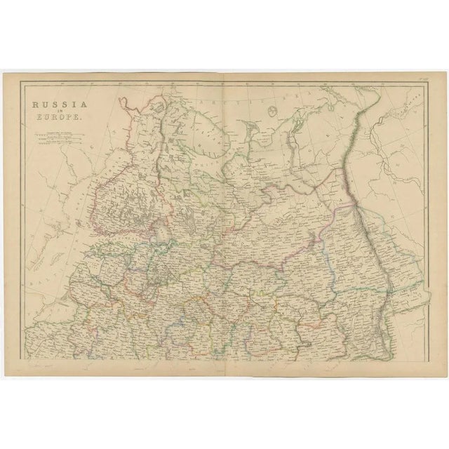 Set of 2 Antique Maps of Russia in Europe by W. G. Blackie, 1859, Set of 2 For Sale - Image 3 of 6