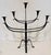 Pair of Vintage Spanish Brutalist Iron Candelabras 5 Candle Holder Large! MCM For Sale - Image 4 of 10