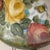 Green Vintage French Floral Glass Hurricane Table Lamp For Sale - Image 8 of 10