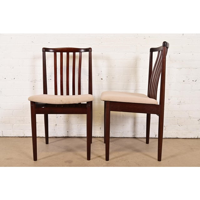 Danish Modern Sculpted Solid Rosewood Side Chairs or Dining Chairs by Vamdrup Stolefabrik, Pair For Sale - Image 9 of 13