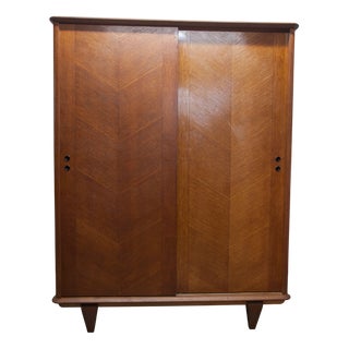 Wardrobe with Sliding Doors, 1950s For Sale