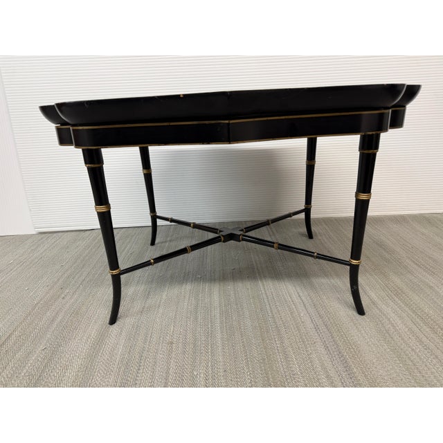 Antique English Regency Floral Painted Tray Table For Sale - Image 4 of 12