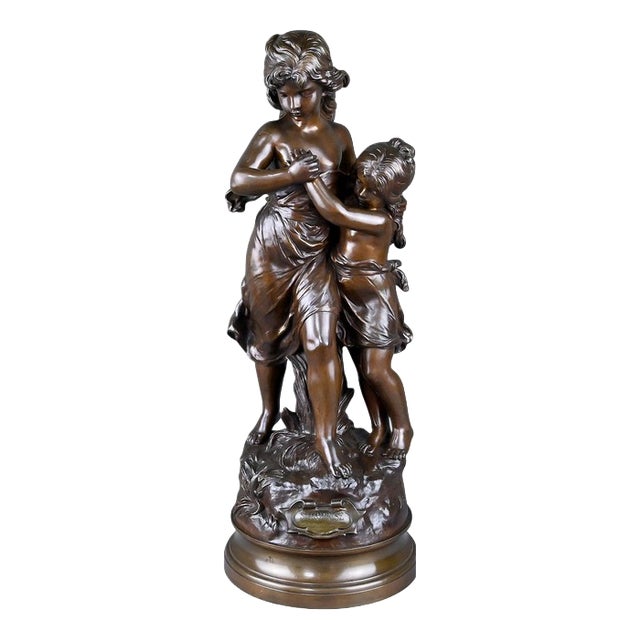 Hippolyte Moreau, Large Surprise Sculpture, Late 19th Century, Bronze For Sale