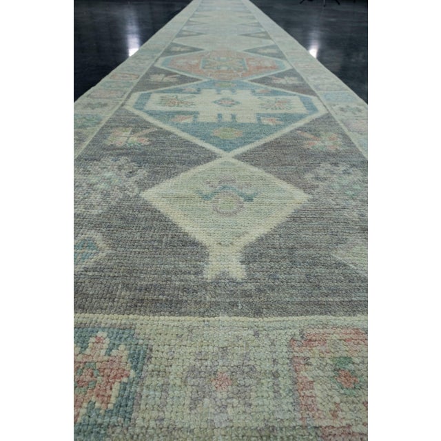 Turkish Oushak Runner Rug 2'10" x 20'5" #17223 For Sale In Houston - Image 6 of 8