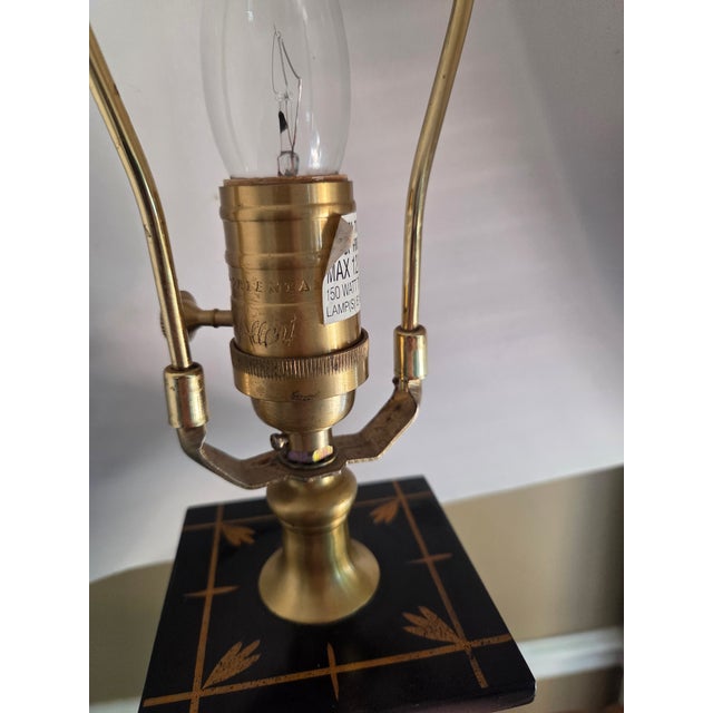 Hollywood Regency Faux Bamboo by Oriental Accents Lamp For Sale - Image 9 of 16