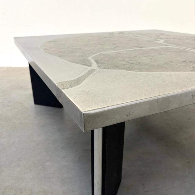 Heinz Lilienthal Etched Stainless Steel Coffee Table, 1970s For Sale - Image 12 of 15