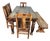 1980s Solid Pine Wood Dining Set For Sale