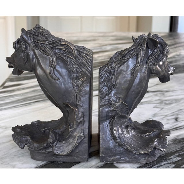 Vintage Ralph Lauren Style Equestrian Bookends - a Pair For Sale - Image 10 of 12