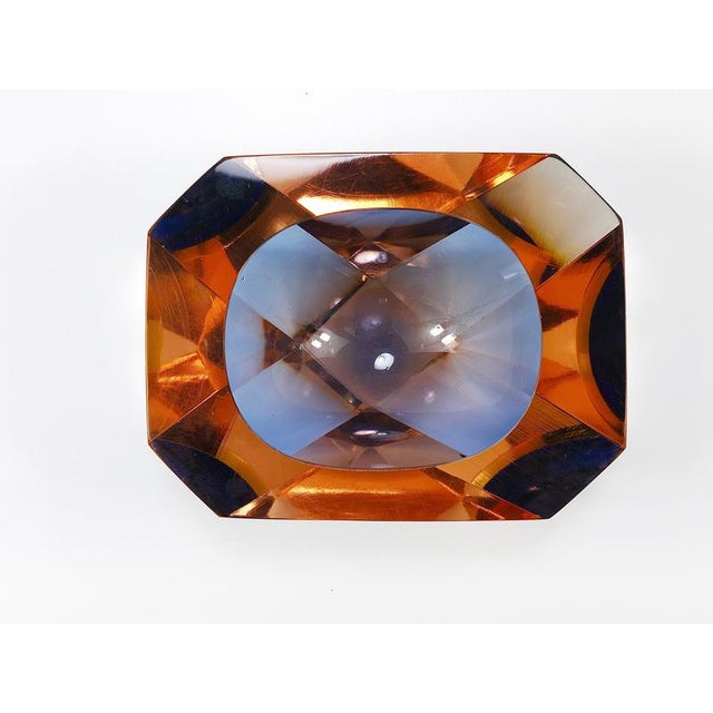 Sommerso Caviar Murano Glass Diamond Bowl by Flavio Poli attributed to Seguso, Italy, 1960s For Sale - Image 9 of 18