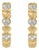 Gold Vermeil Diamond Accent Mini Heart Hoop Earrings, Pair For Sale