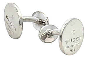1990s Pair of Authentic Gucci Estate Mens Cufflinks Sterling Silver