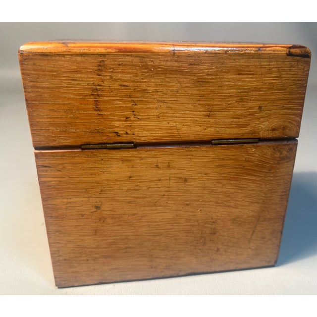 Wood Miniature Apothecary Tiger Oak With 2 W.T.&Co.Medicine Bottles 1800s For Sale - Image 7 of 9