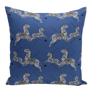 Zebra-Patterned 21-Inch Square Pillow For Sale