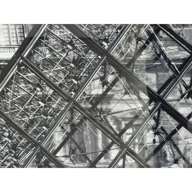 Philippe Hugonnard B/W Photograph Print of the Louvre + Pyramid, Framed For Sale - Image 9 of 12