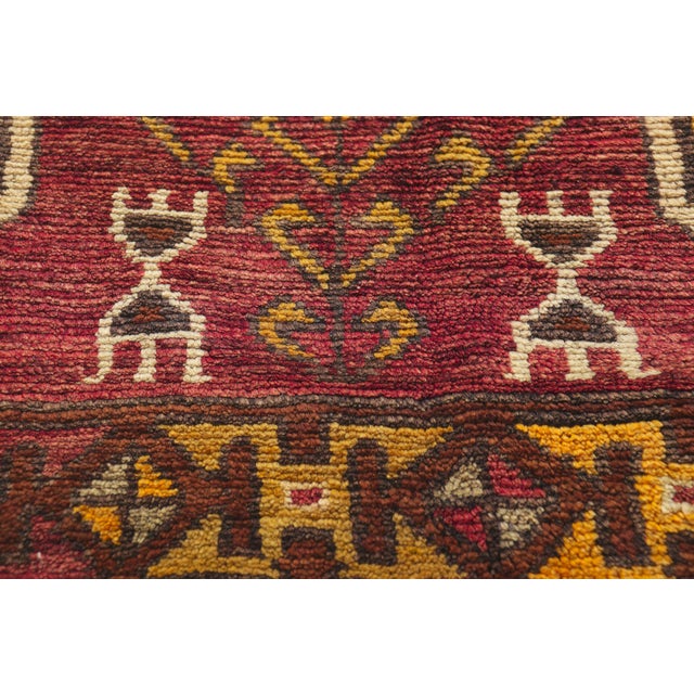 Mid 20th Century Vintage Turkish Oushak Rug Runner - 04'00 X 07'09 For Sale - Image 5 of 9