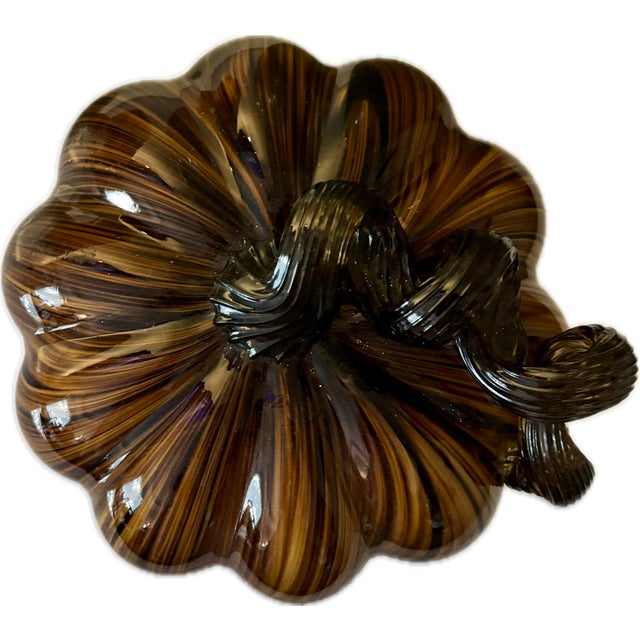 Glass Art Glass Pumpkin For Sale - Image 7 of 8