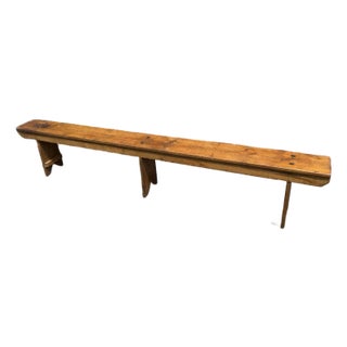1900 Authentic Primitive Wooden Bench For Sale