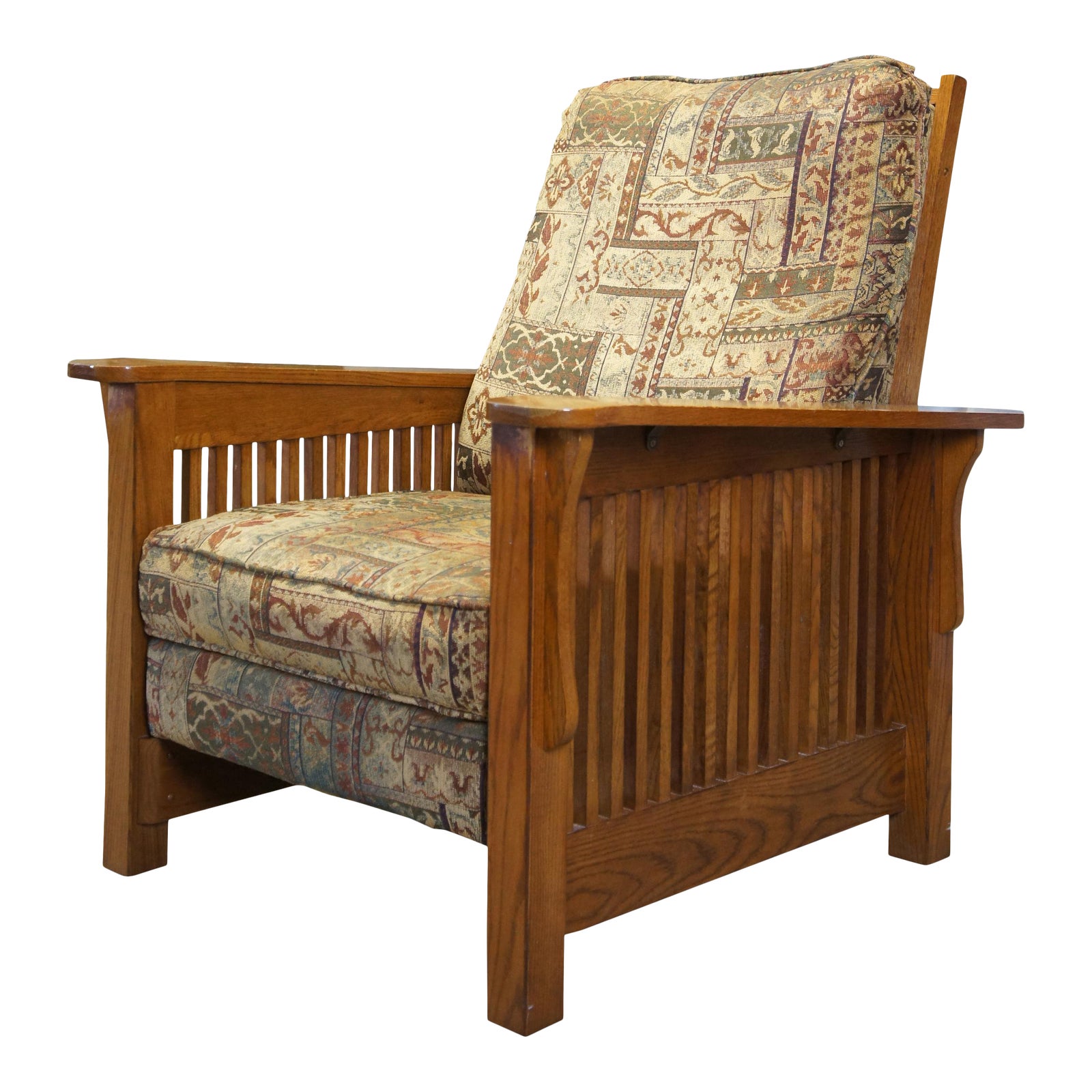 Mission Oak Upholstered Recliner Lounge Chair Chairish