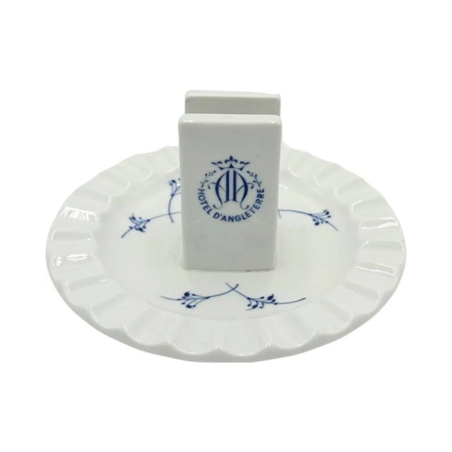 Vintage Hotel d'Angleterre Copenhagen Denmark Ashtray Match Holder Dish For Sale - Image 9 of 12