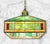 1930s Arts & Crafts Pendant Light With Green Glass For Sale - Image 9 of 14