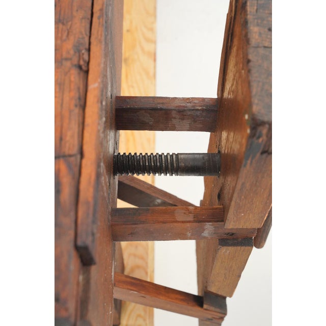 Vintage Hardwood Carpenter's Workbench With Vice For Sale - Image 9 of 10