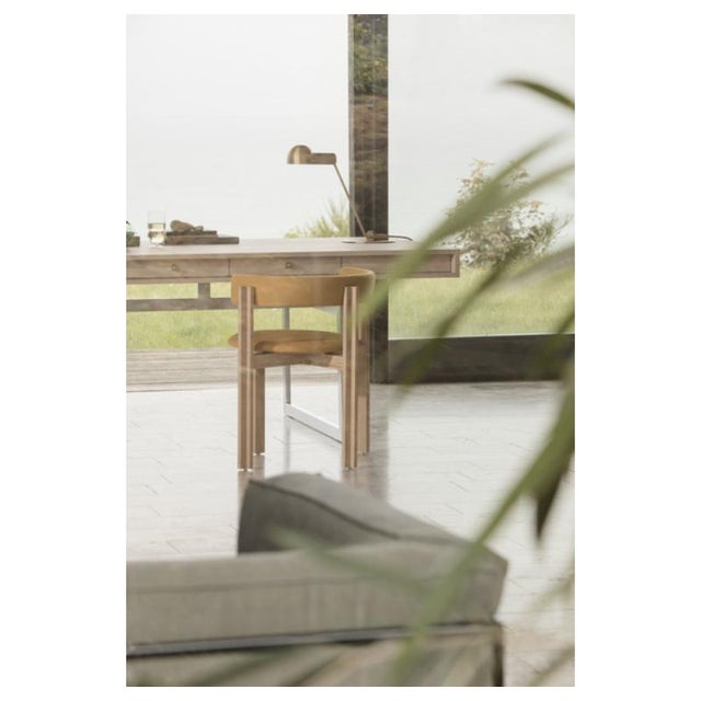 Brown Office Desk in Walnut and Stainless Steel Frame by Bodil Kjaer for Karakter For Sale - Image 8 of 13