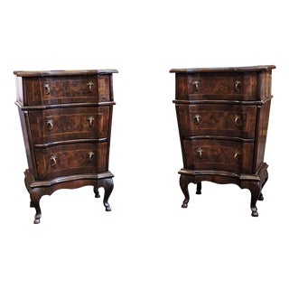 Wooden Bedside Tables, Set of 2 For Sale