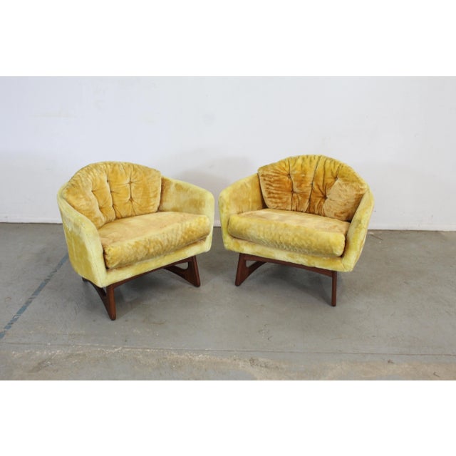 Pair of Mid Century Modern Barrel Back Club Chairs by Adrian Pearsall for Craft Associates Offered is a Pair of Mid...