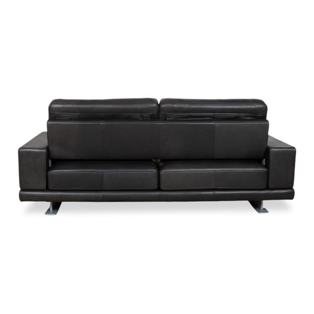 Two-Seater Sofa in Black Leather from Rolf Benz For Sale - Image 10 of 12