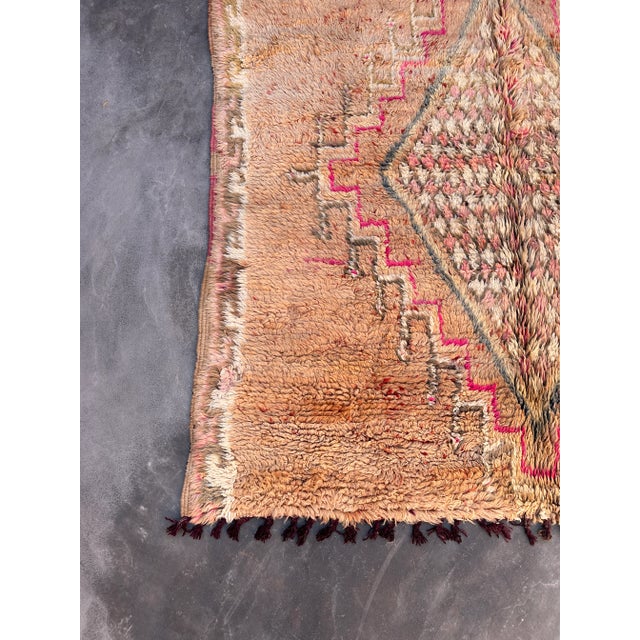 1980s Moroccan Large Peach Rug - 5'3" X 11'3" Ft For Sale In Cleveland - Image 6 of 8