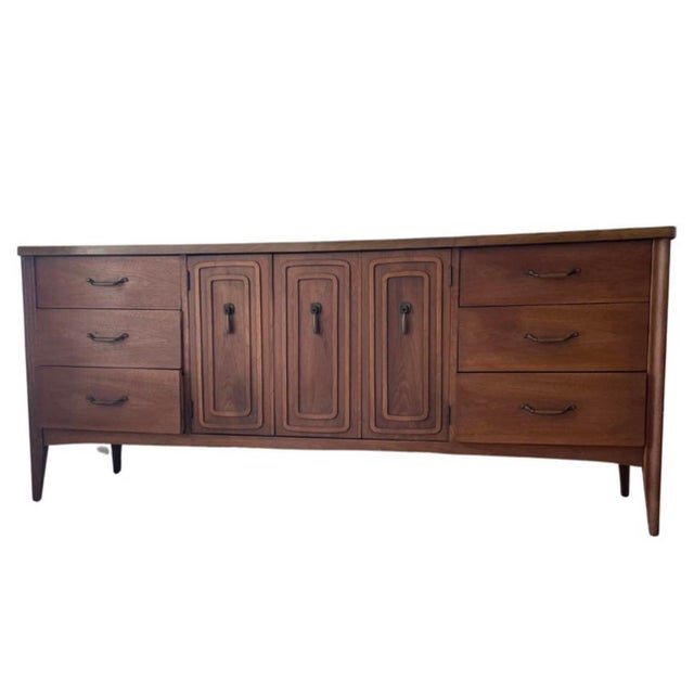 Wood 1960s Broyhill Premier Mid-Century Walnutt Dresser For Sale - Image 7 of 7