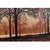 Burnt Orange Large Mid-Century Modern Orange and Brown Tree Landscape Painting Signed Williams For Sale - Image 8 of 12