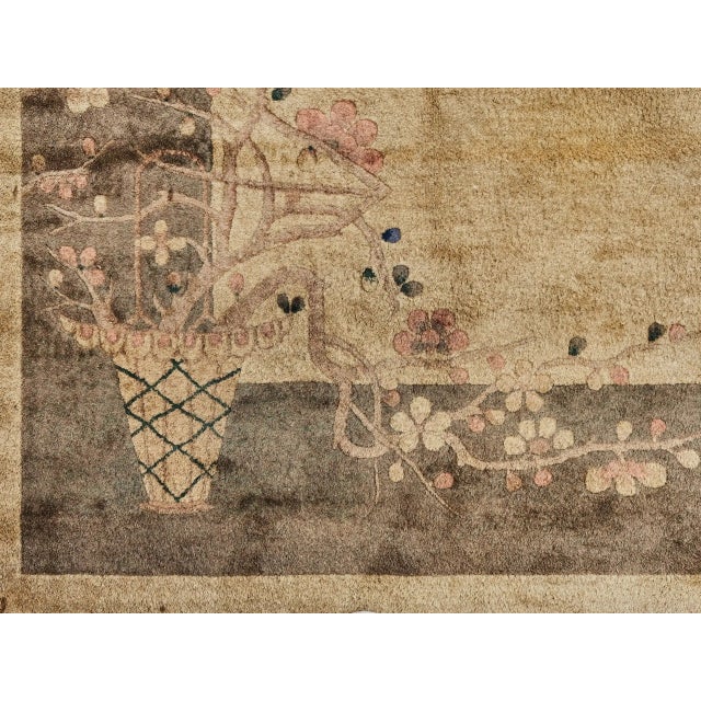 Brown Chinese Art Deco Rug in Wool For Sale - Image 8 of 10