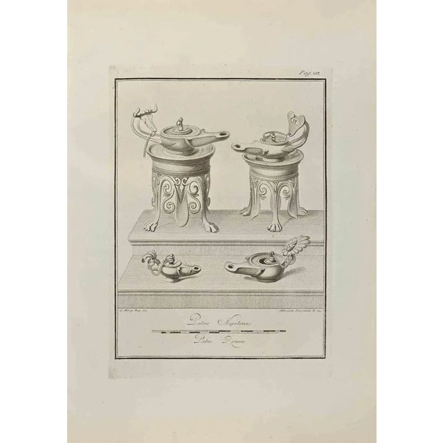 Still Life from "Antiquities of Herculaneum" is an etching on paper realized by Giovanni Morghen in the 18th Century....
