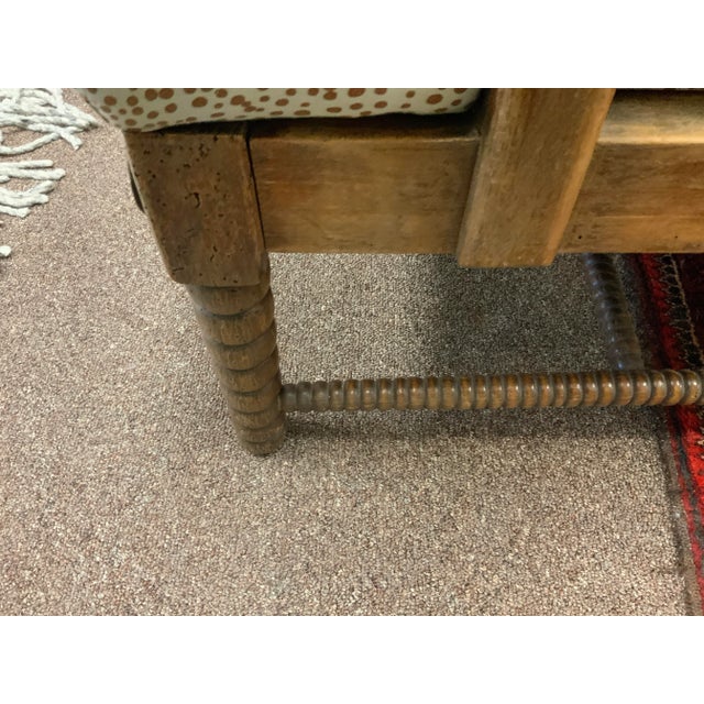 Blue Bobbin Chair With Upholstery For Sale - Image 8 of 12