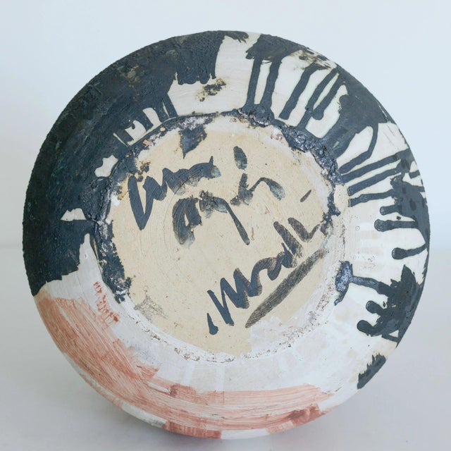 White Large Abstract Studio Pottery Vase, 1960s For Sale - Image 8 of 9