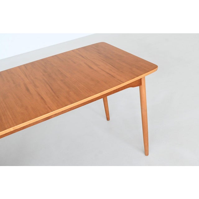 Drop-Leaf Dining Table in Beach and Teak by Hans J. Wegner, Denmark, 1950s For Sale - Image 13 of 18