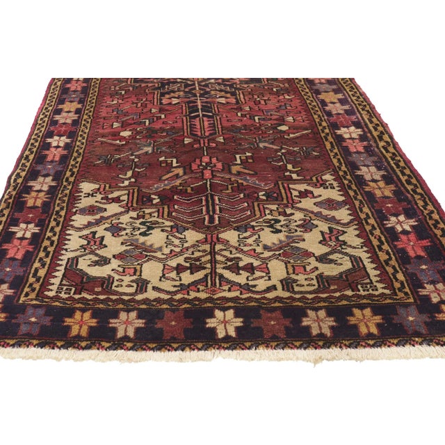 Vintage Persian Heriz Rug Runner - 03'08 X 08'04 For Sale - Image 4 of 11