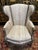 Louis XVI Style Wingback Armchair For Sale - Image 10 of 10