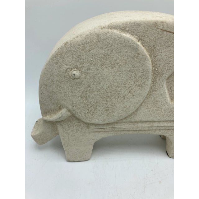Midcentury Modern Textured Plaster Elephant Sculpture For Sale In Charleston - Image 6 of 7