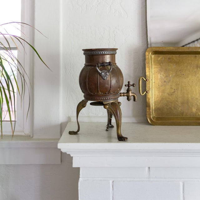 Copper Late 19th Century Copper Footed Urn Samovar or Planter For Sale - Image 8 of 11