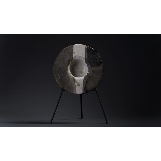 A one-off sculpture of extraordinary character, this design celebrates the naked raku ceramics technique, highlighted with...